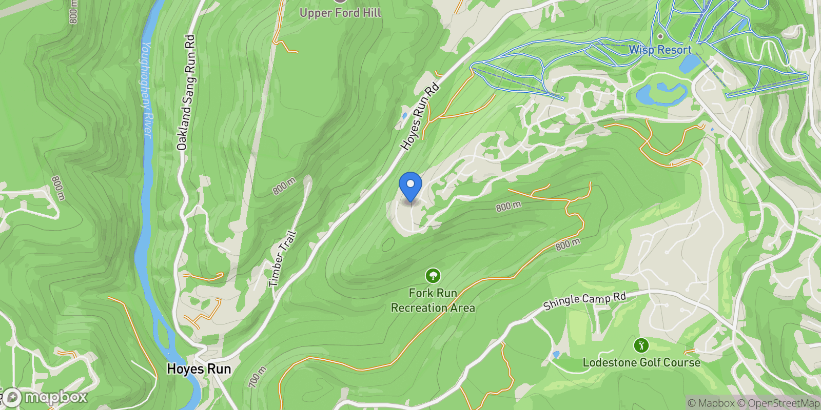Map showing 1026 N CAMP RD ROAD, MC HENRY, MD 21541, McHenry, Maryland, United States.