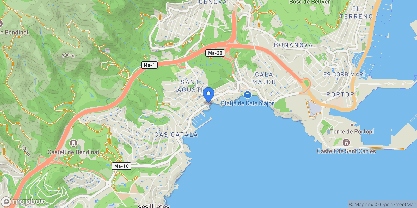 Map showing Avinguda de Joan Miró, 313, 07015 Palma, Illes Balears, Spain, Palma, Balearic Islands, Spain.