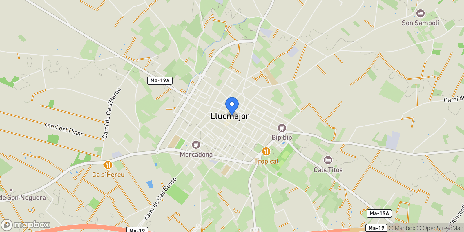 Map showing 07620 Llucmajor, Balearic Islands, Spain, Llucmajor, Balearic Islands, Spain.