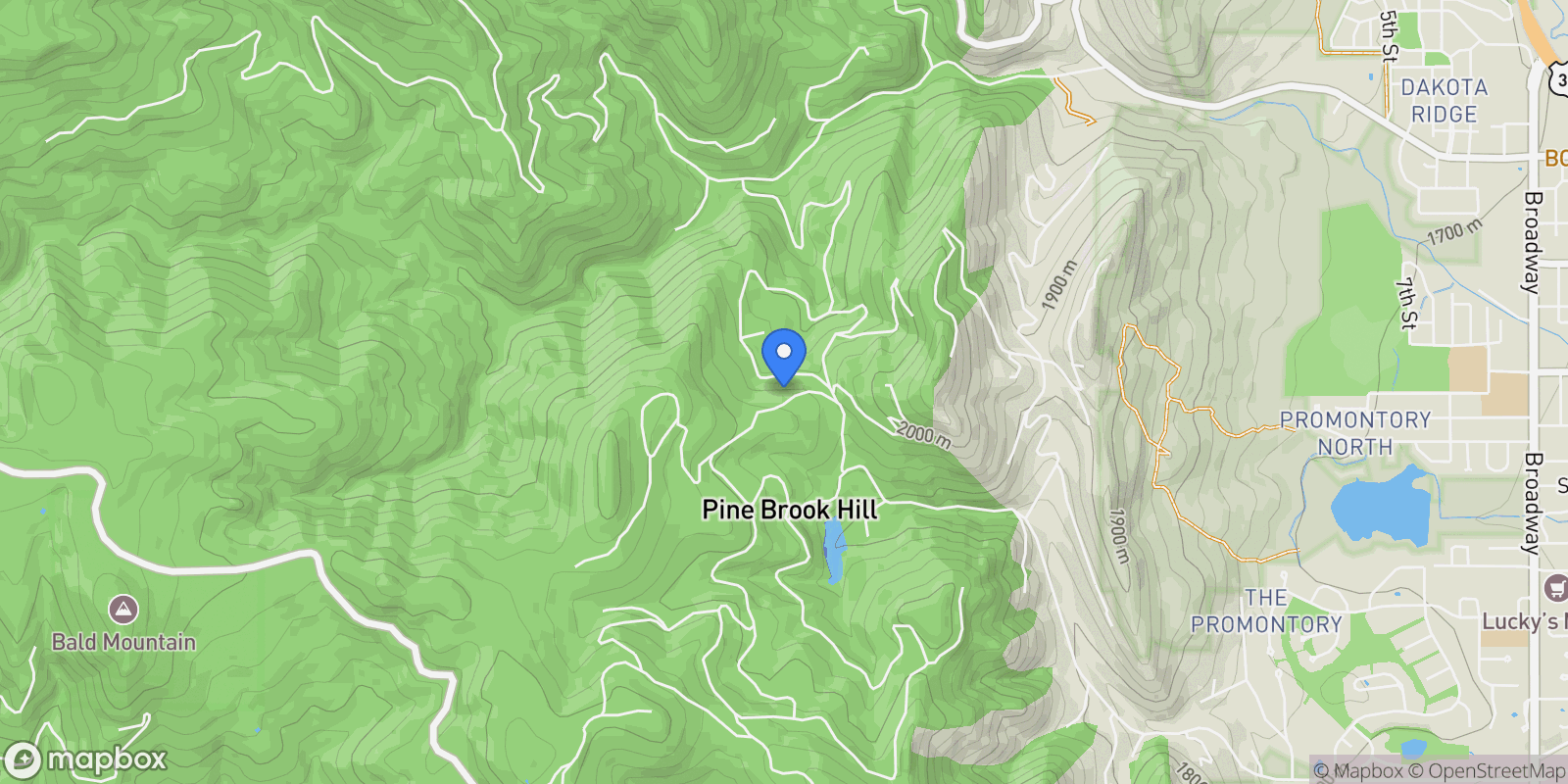 Map showing 2857 Linden Drive, Boulder, Colorado, United States.