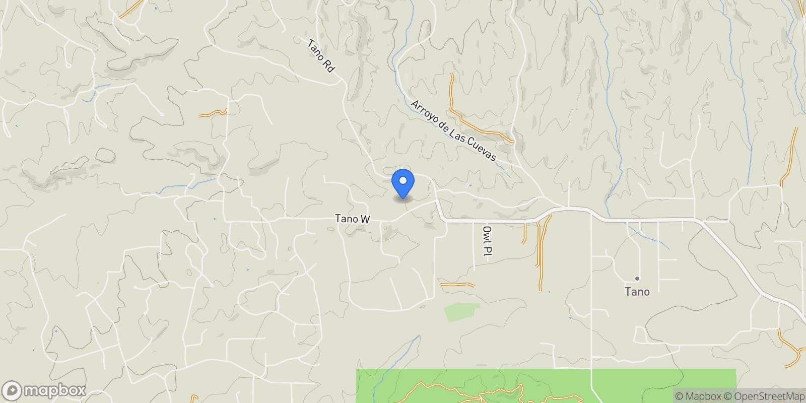 Map showing 17 Tano West, Santa Fe, NM 87506, Santa Fe, New Mexico, United States.