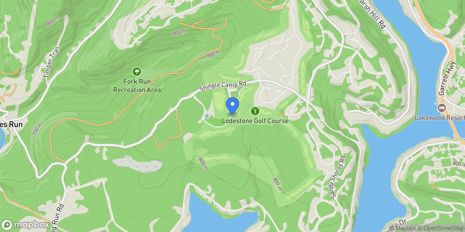 Map showing 130 LODESTONE WAY WAY, MC HENRY, MD 21541, McHenry, Maryland, United States.