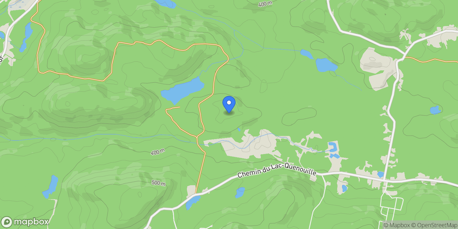 Map showing Ch. du Lac-Quenouille, Laurentides, Domaine-des-Pyramides, Quebec, Canada.