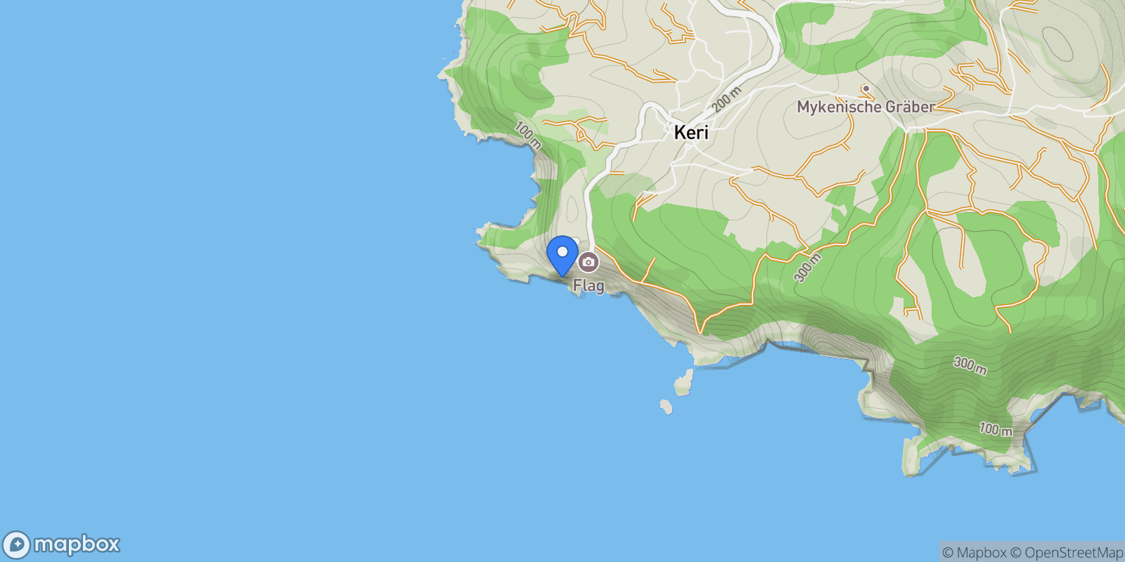 Map showing Keriou, Laganas, Greece.