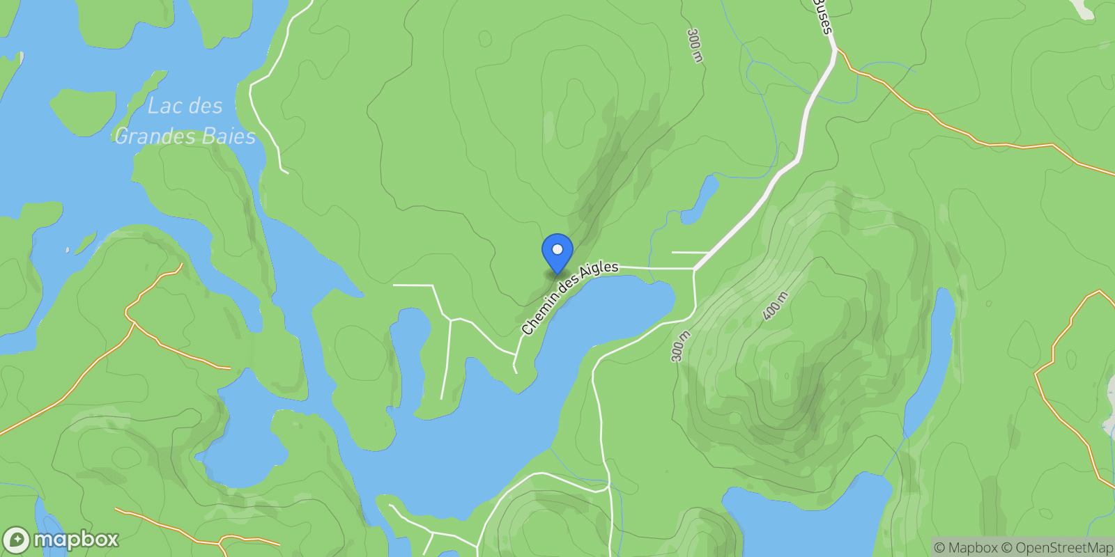Map showing 144 Ch. des Aigles, Laurentides, Nominingue, Quebec, Quebec, Canada.