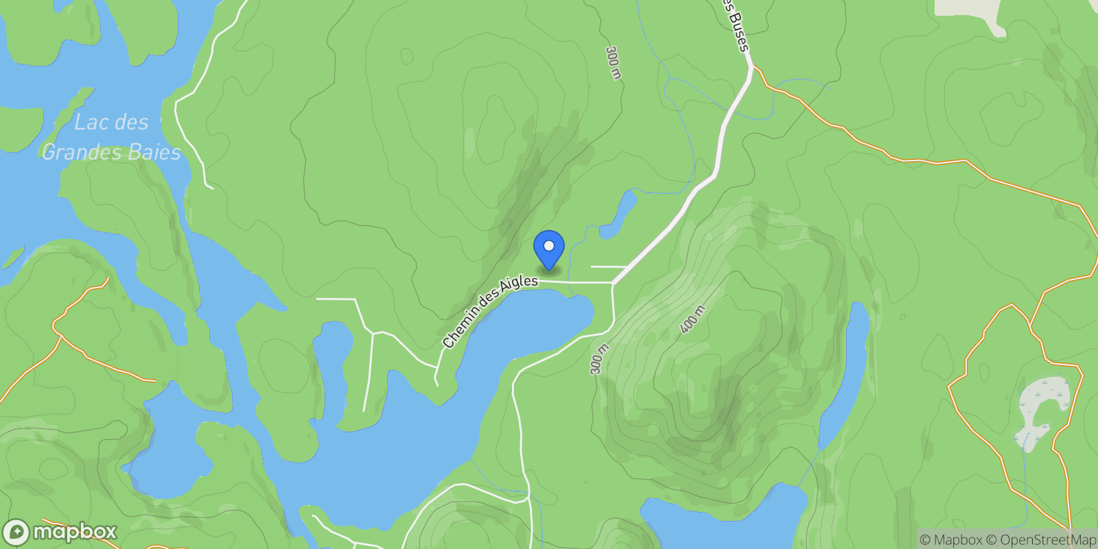 Map showing 138 Ch. des Aigles, Laurentides, Nominingue, Quebec, Quebec, Canada.