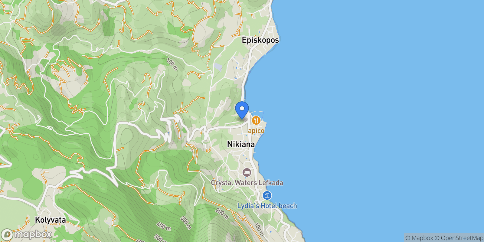 Map showing Aleksandrou, Peloponnese, Western Greece and the Ionian, Greece.