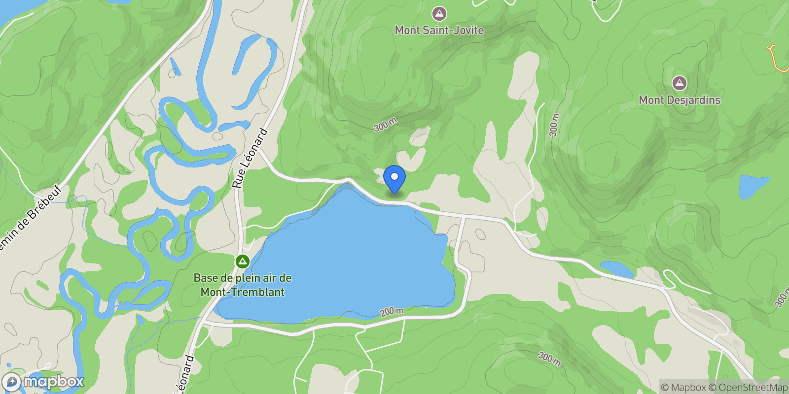 Map showing 165 Ch. Paquette, Laurentides, Mont-Tremblant, Quebec, Canada.