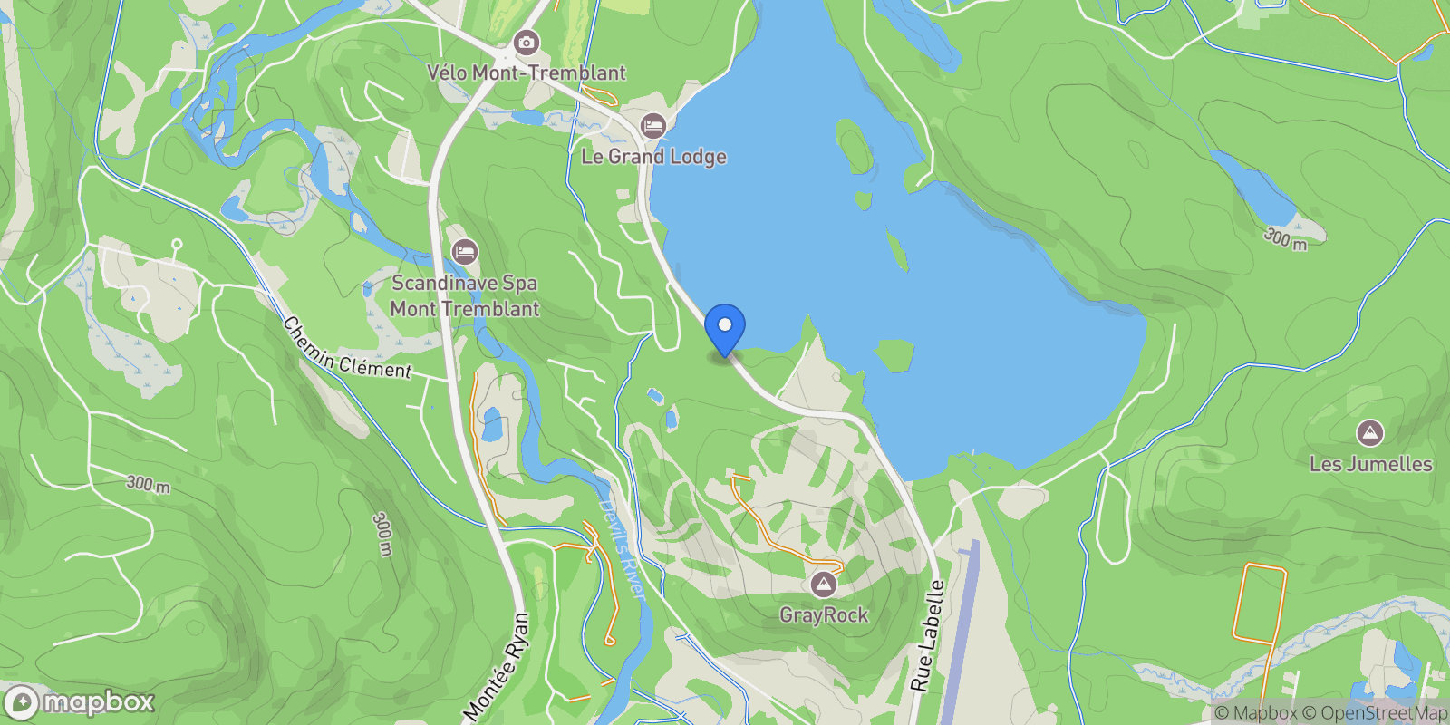 Map showing 2335 Rue Labelle, Laurentides, Mont-Tremblant, Quebec, Canada.