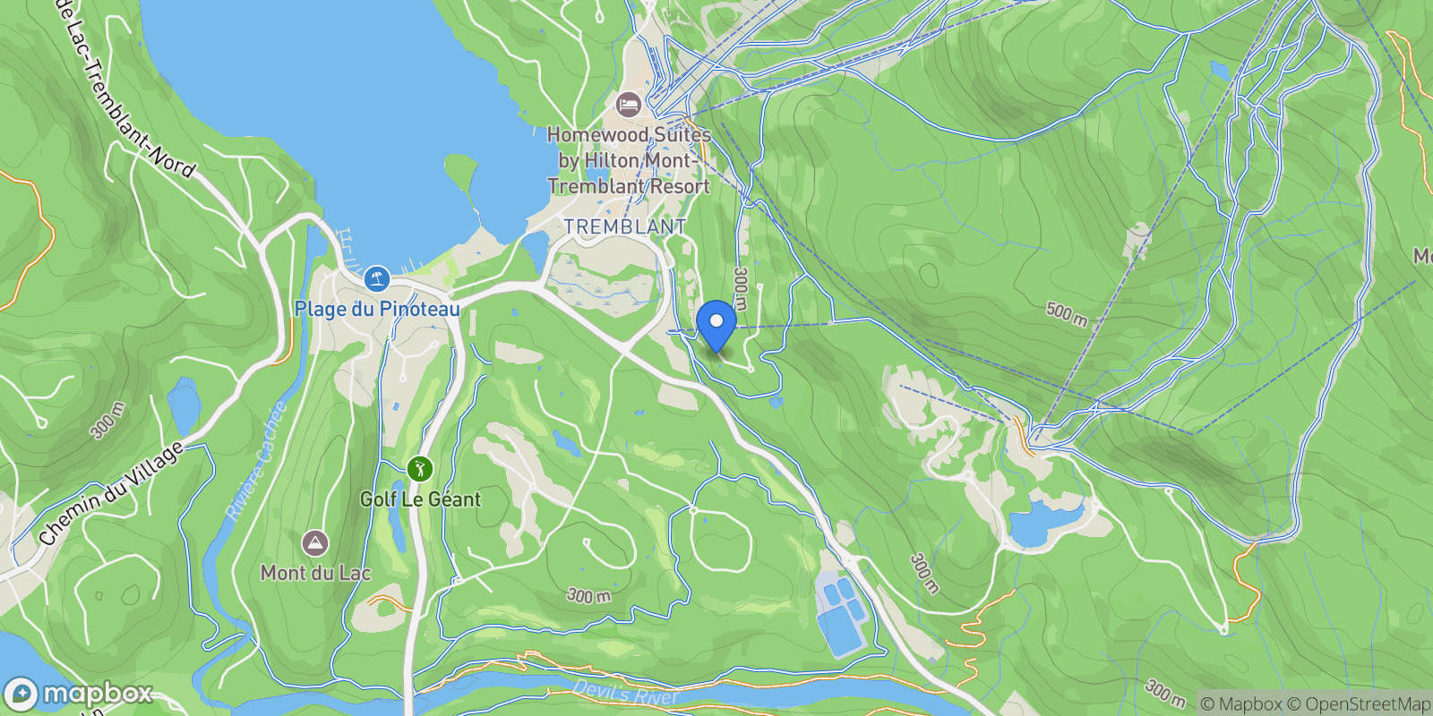 Map showing 197 Ch. de la ForÍt, Laurentides, Mont-Tremblant, Quebec, Canada.