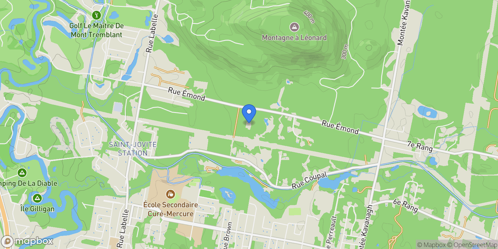 Map showing 535 Rue …mond, Laurentides, Mont-Tremblant, Quebec, Canada.