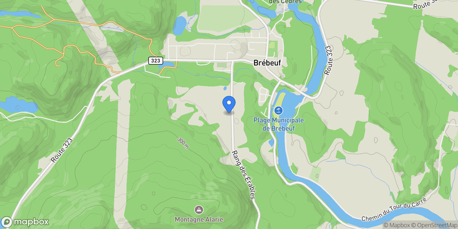 Map showing 40 Rg des …rables, Laurentides, Brébeuf, Quebec, Canada.