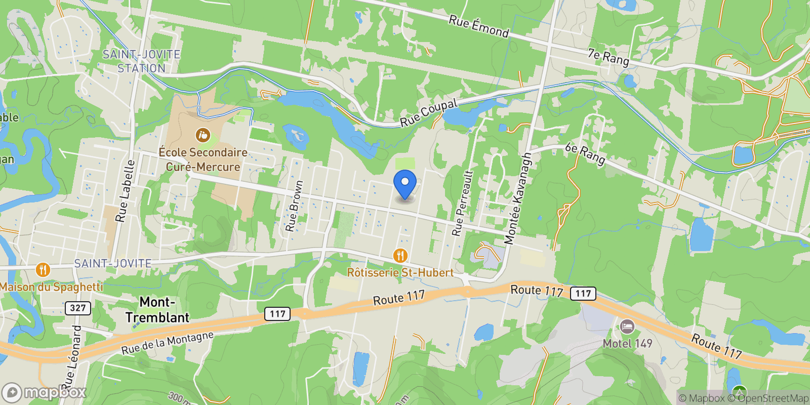 Map showing 1070 Rue des Jonquilles, Laurentides, Mont-Tremblant, Quebec, Canada.