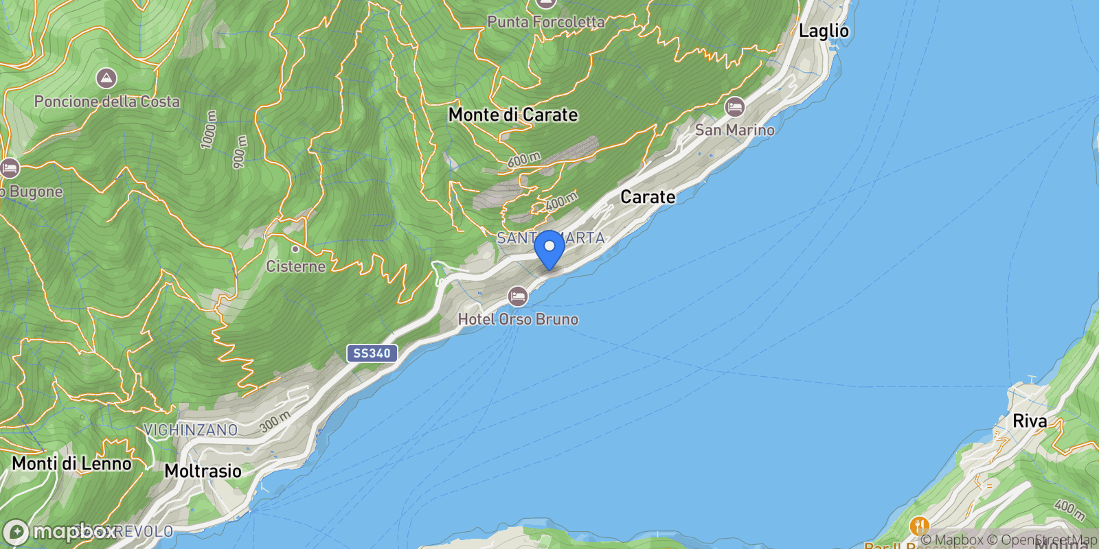 Map showing Via Regina, Carate Urio CO, Italy, Carate Urio, Lombardy, Italy.