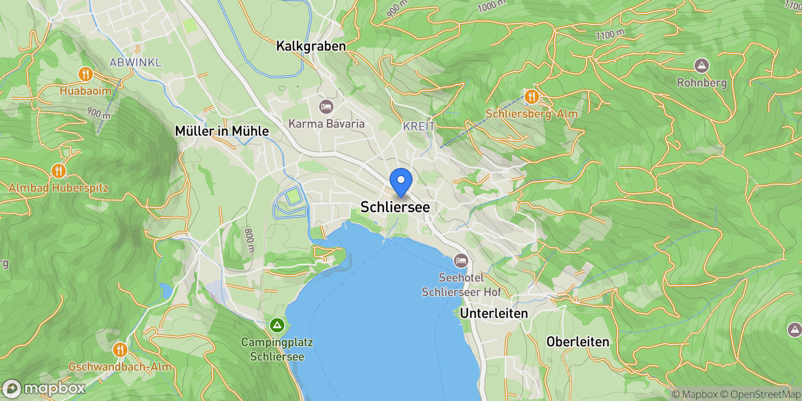 Map showing Schliersee, Bavaria, Germany.
