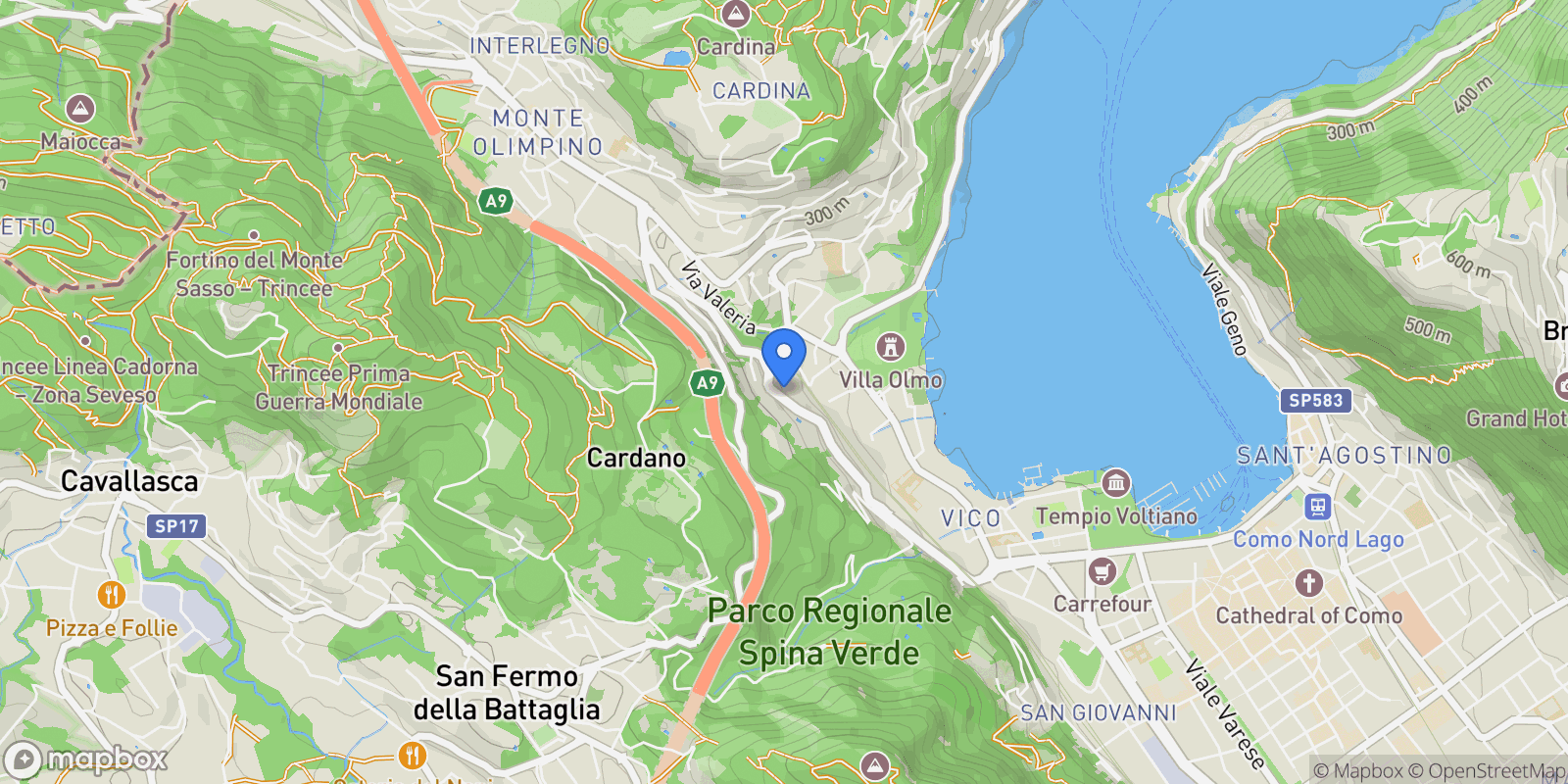 Map showing Via Nino Bixio, 31, 22100 Como CO, Italy, Como, Lombardy, Italy.