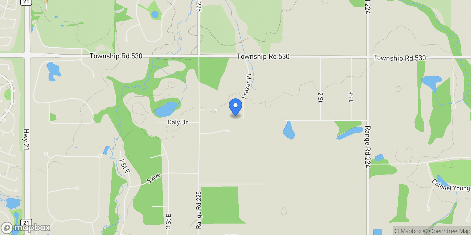 Map showing 55 - 22459 Township Road 530, Rural Strathcona County, AB T8E 2K5, Ardrossan, Alberta, Canada.