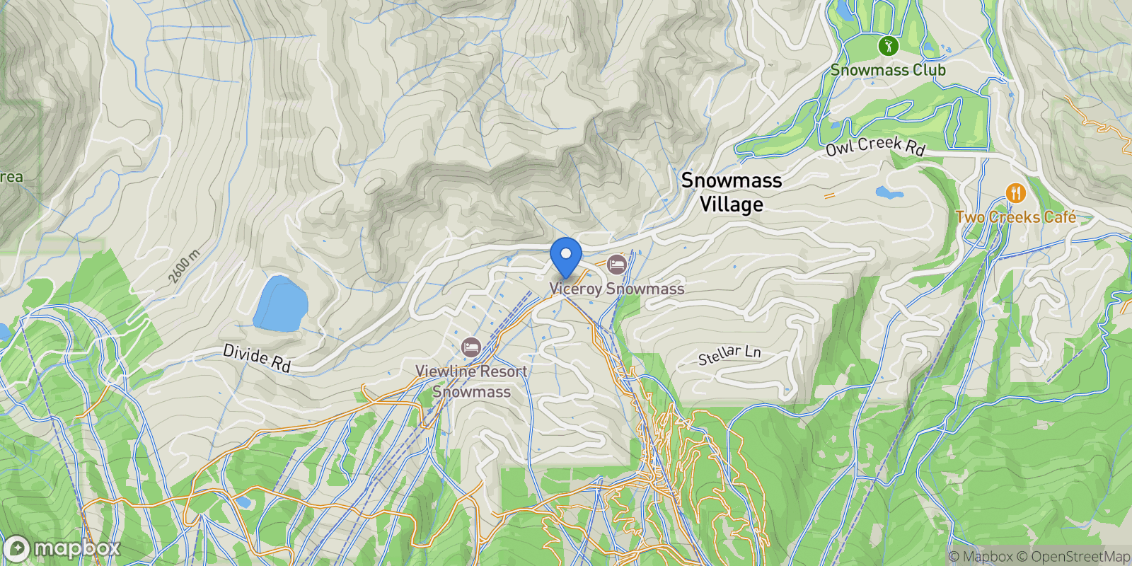 Map showing 65 Wood Road, Snowmass Village, Colorado, United States.