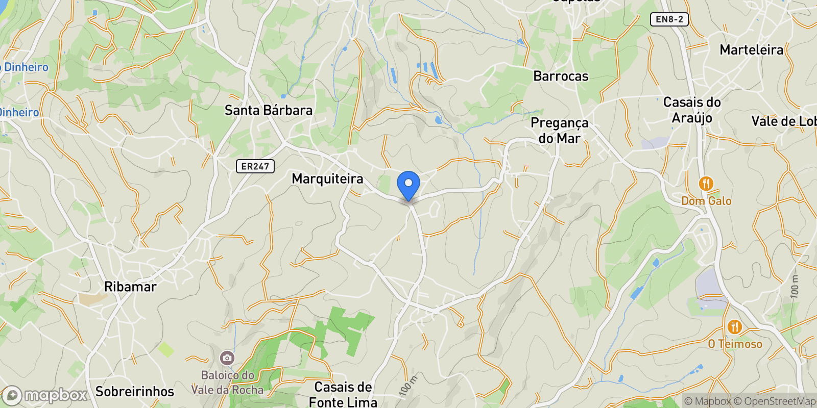 Map showing Santa Bárbara, Lourinhã, Lisboa, Lourinhã, Santa Barbara, Lisbon, Portugal.
