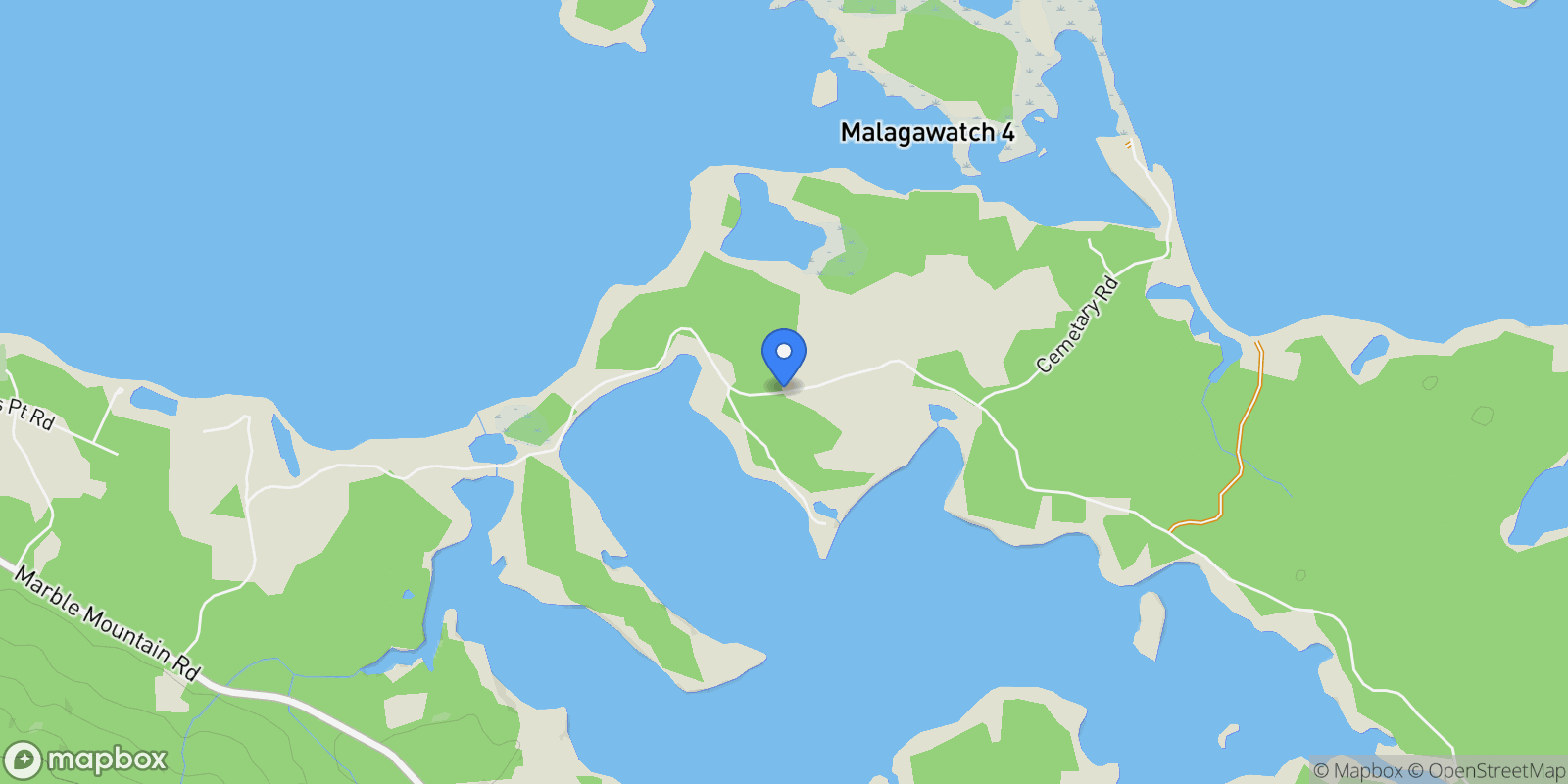 Map showing 256 Redbird Drive, River Denys, Nova Scotia, Canada.