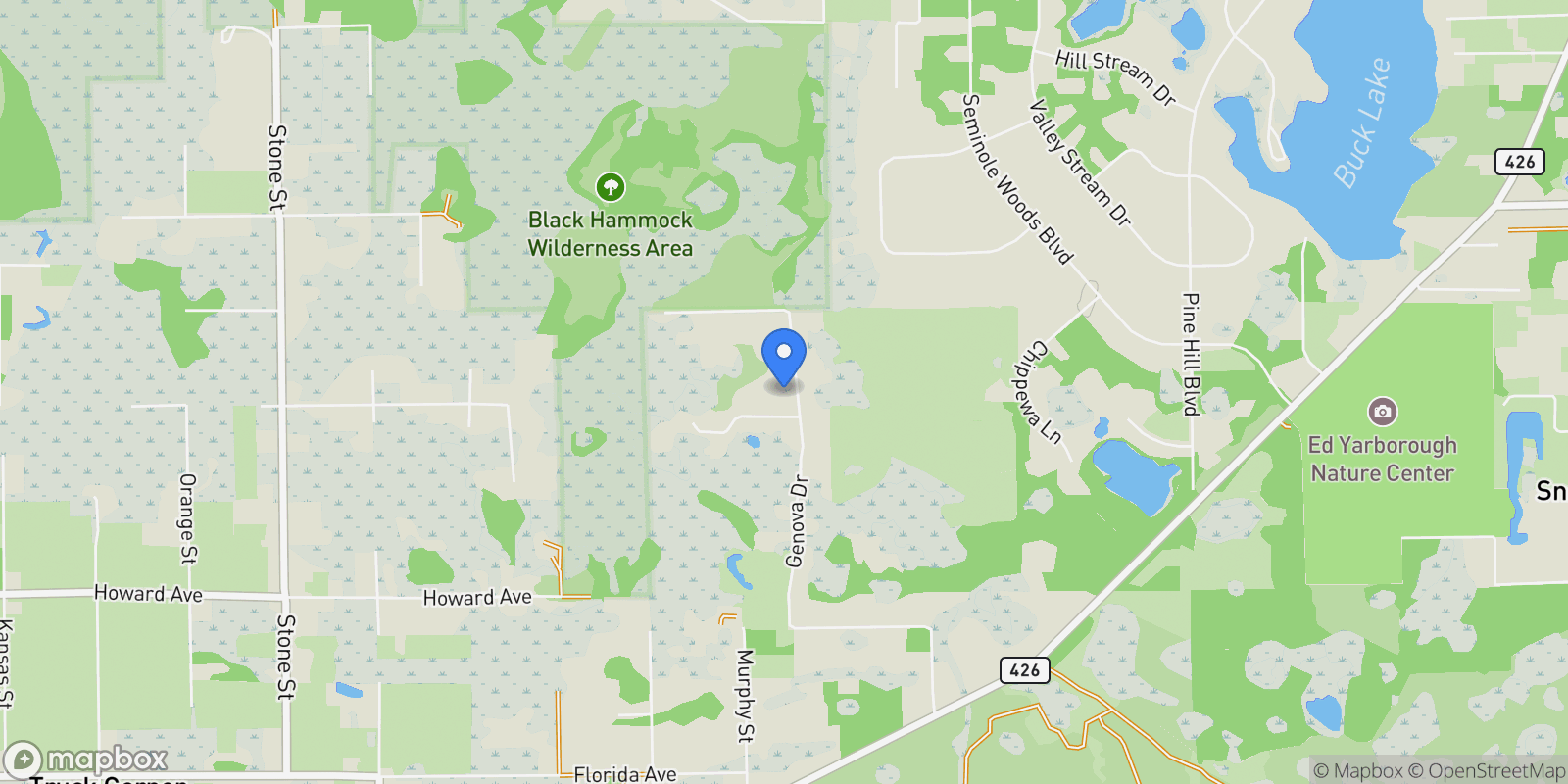 Map showing 3701 GENOVA COURT, OVIEDO, FL 32765, OVIEDO, FL, United States.