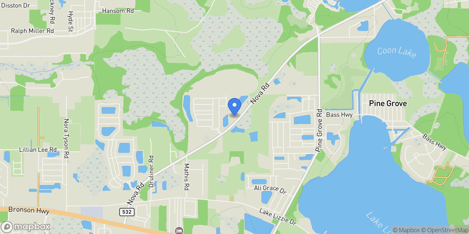 Map showing 5855 NOVA ROAD, ST CLOUD, FL 34771, St. Cloud, Florida, United States.