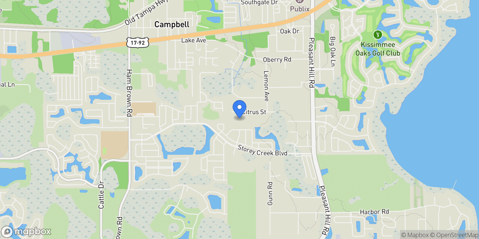 Map showing 4150 CITRUS STREET, KISSIMMEE, FL 34746, Kissimmee, Florida, United States.
