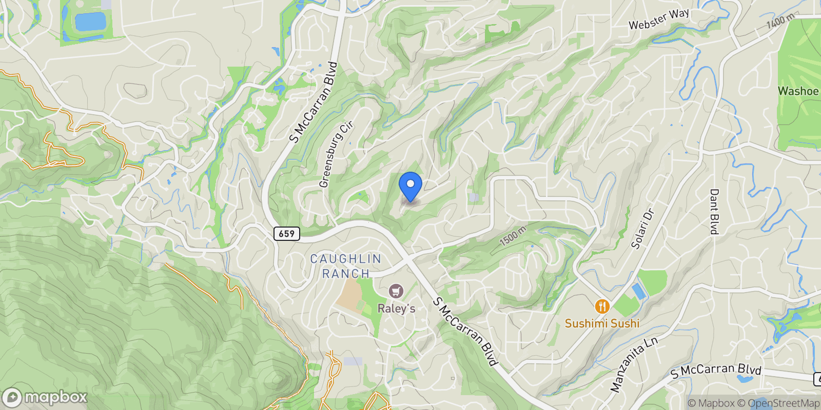 Map showing 3684 Pinot Grigio Drive, Reno, NV, 89509, USA, Reno, Nevada, United States.