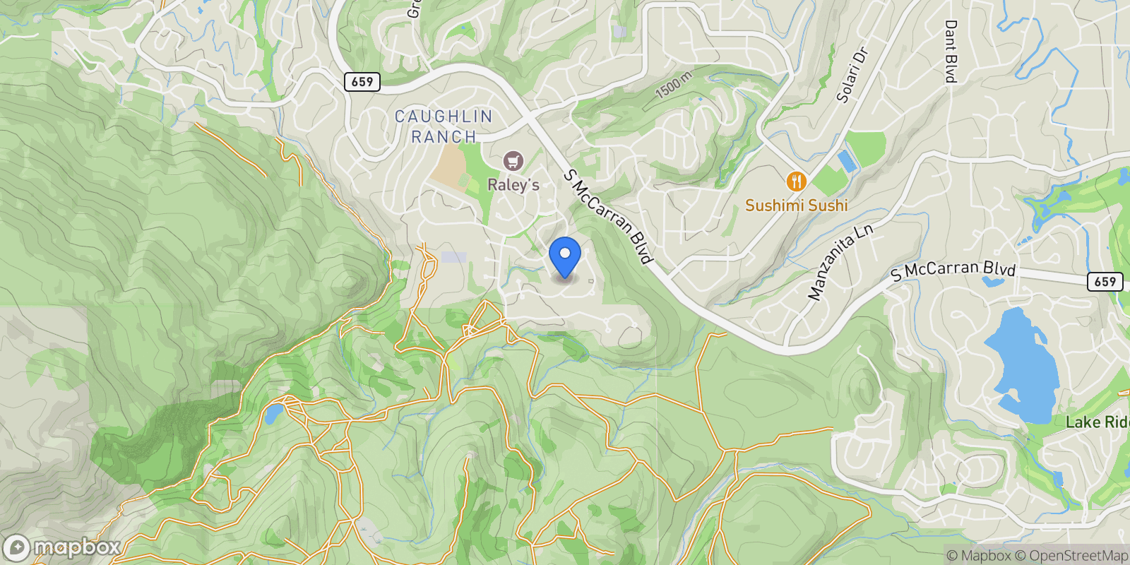 Map showing 4905 Mountainshyre Road, Reno, NV, 89519, USA, Reno, Nevada, United States.
