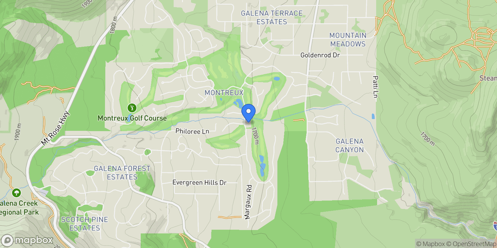 Map showing 20000 Bordeaux Drive, Reno, NV, 89511, USA, Reno, Nevada, United States.