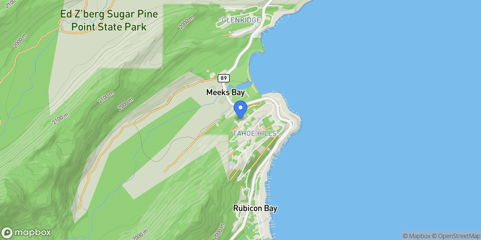 Map showing 474 Bay View Ct, Tahoma, CA 96142, South Lake Tahoe, California, United States.