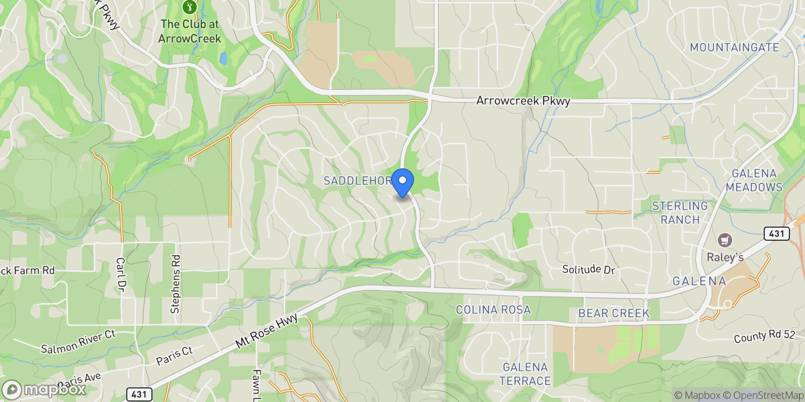 Map showing 14220 Eagle Springs Court, Reno, NV, 89511, USA, Reno, Nevada, United States.