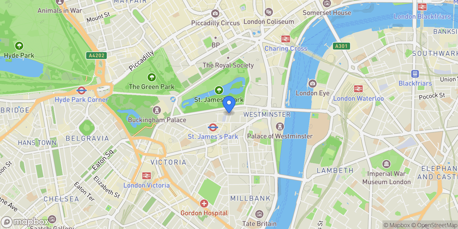Map showing London, England, United Kingdom.