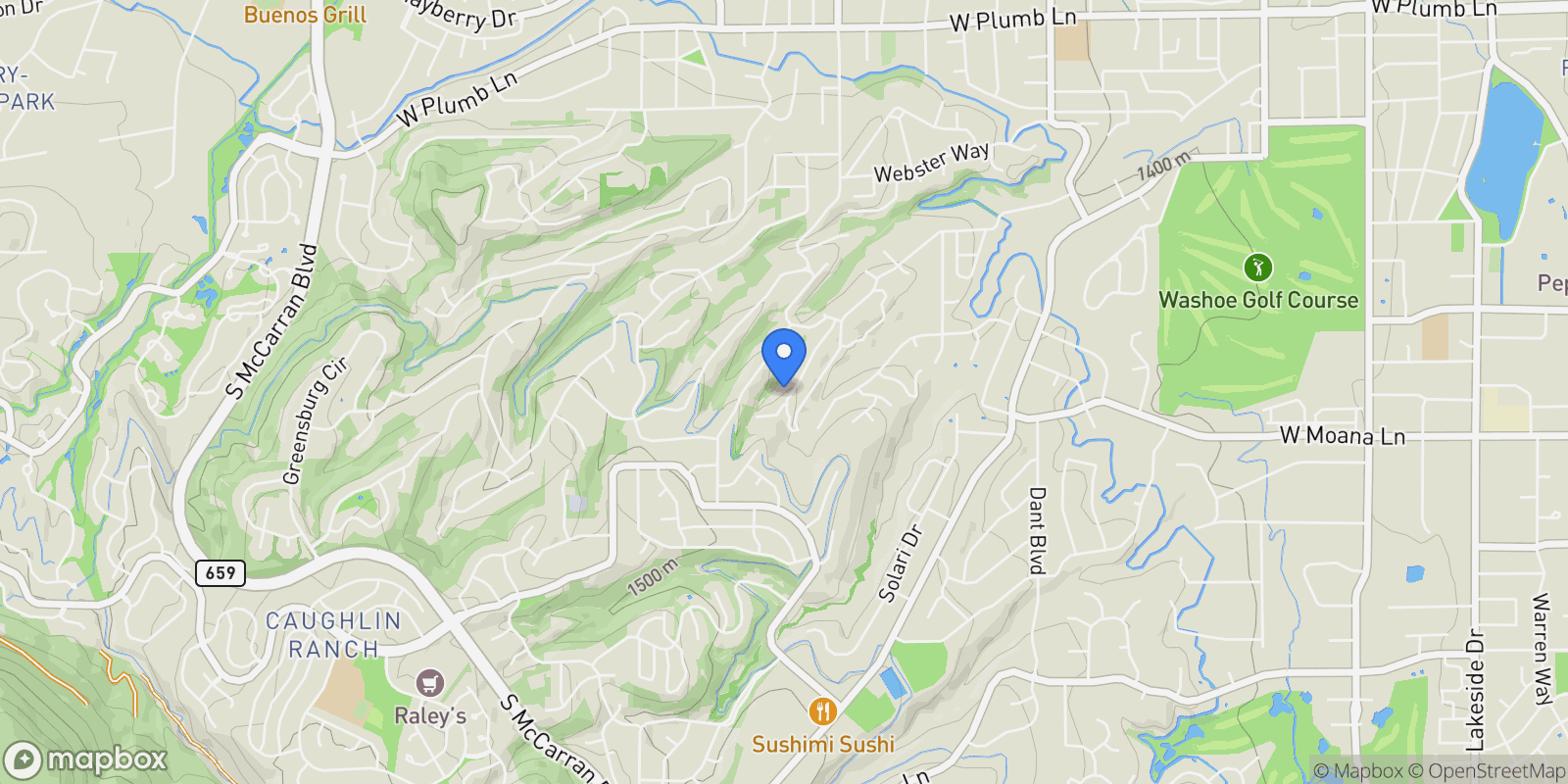 Map showing 1851 Three Mile Court, Reno, NV, 89509, USA, Reno, Nevada, United States.