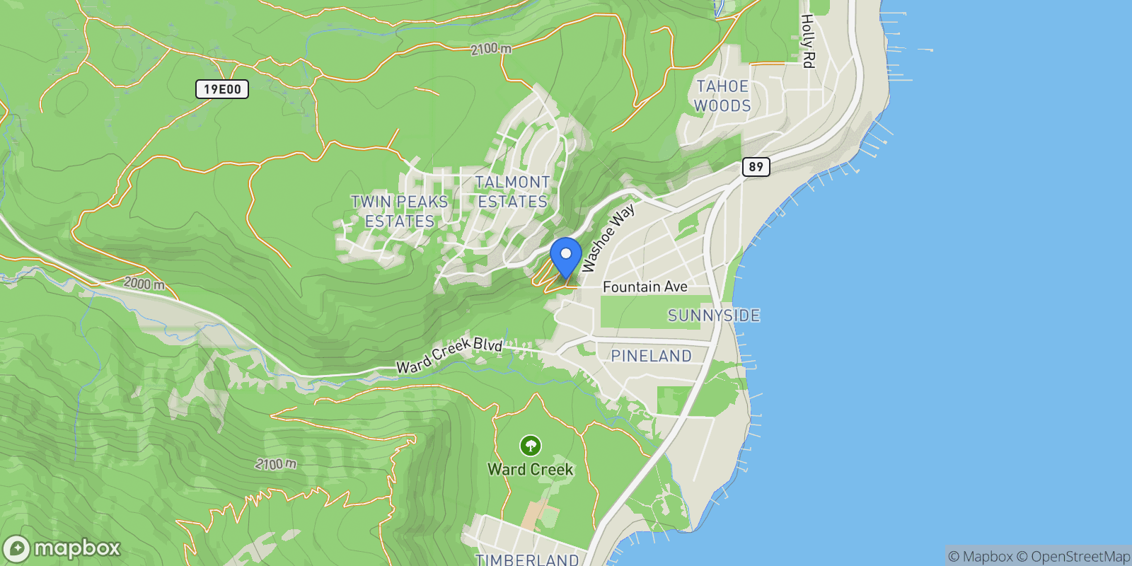 Map showing 1880 Washoe Way, Tahoe City, CA 96145, Tahoe City, California, United States.