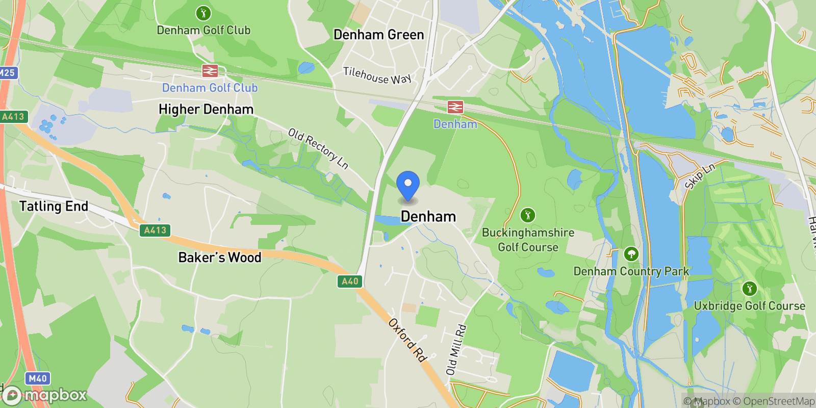 Map showing Denham, England, United Kingdom.