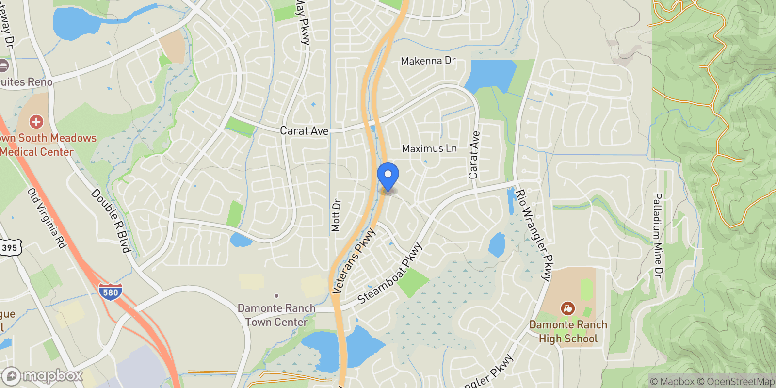 Map showing 10005 Ellis Park Lane, Reno, NV, 89521, USA, Reno, Nevada, United States.