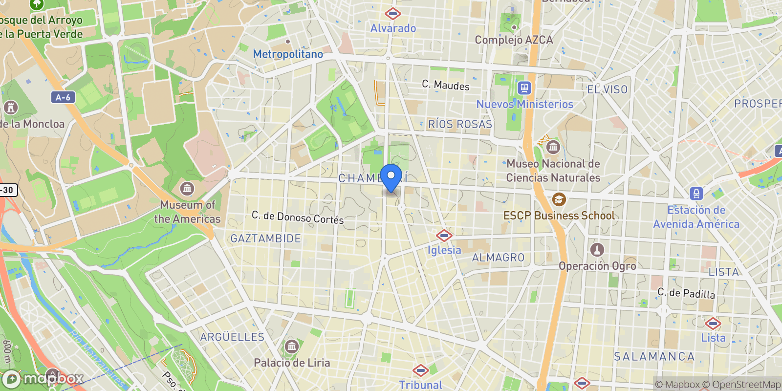 Map showing Rios Rosas, Madrid, MADRID, Madrid, Chamberi, Madrid, Spain.