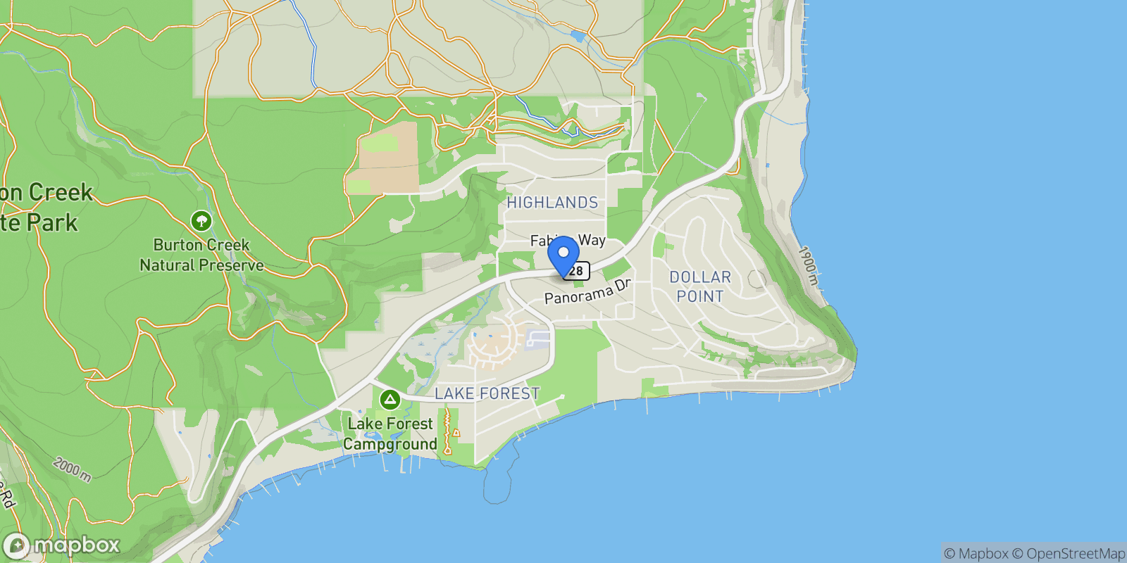 Map showing 3096 North Lake Blvd, Tahoe City, CA 96145, Tahoe City, California, United States.
