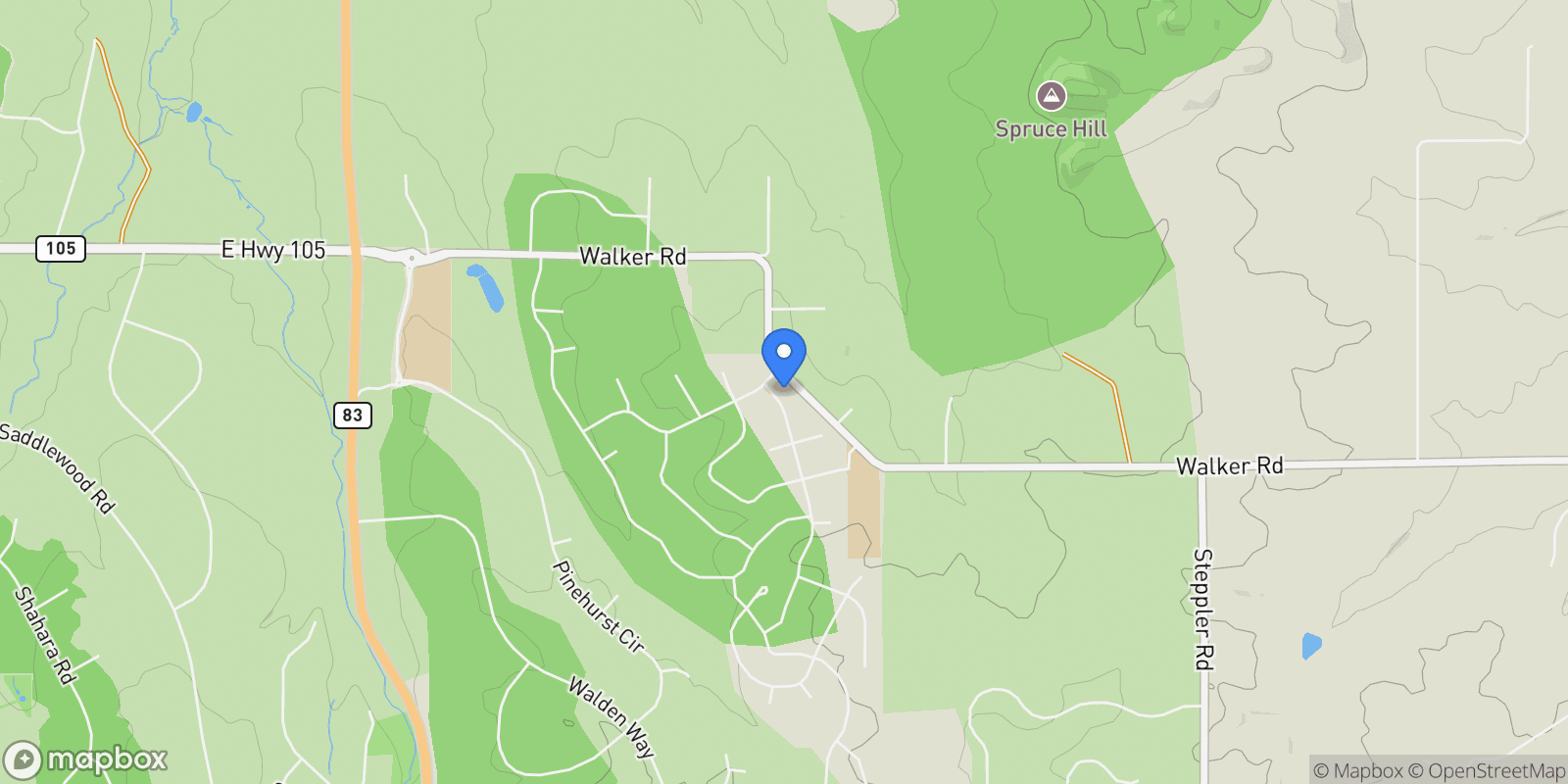 Map showing 17955 Grama Ridge, Colorado Springs, Colorado, United States.