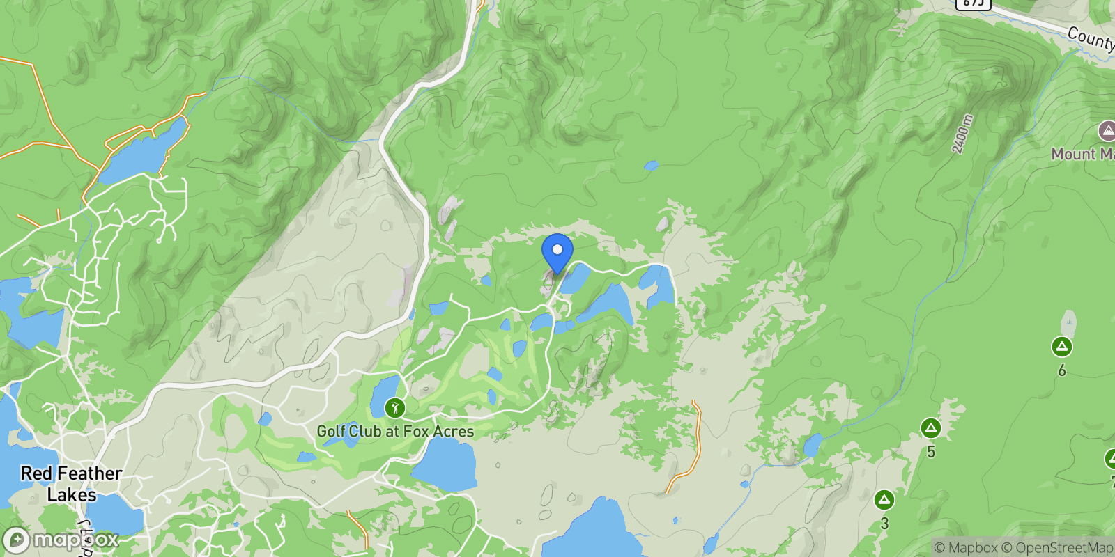 Map showing 105 Elk Trl , Red Feather Lakes, CO 80545, Red Feather Lakes, Colorado, United States.
