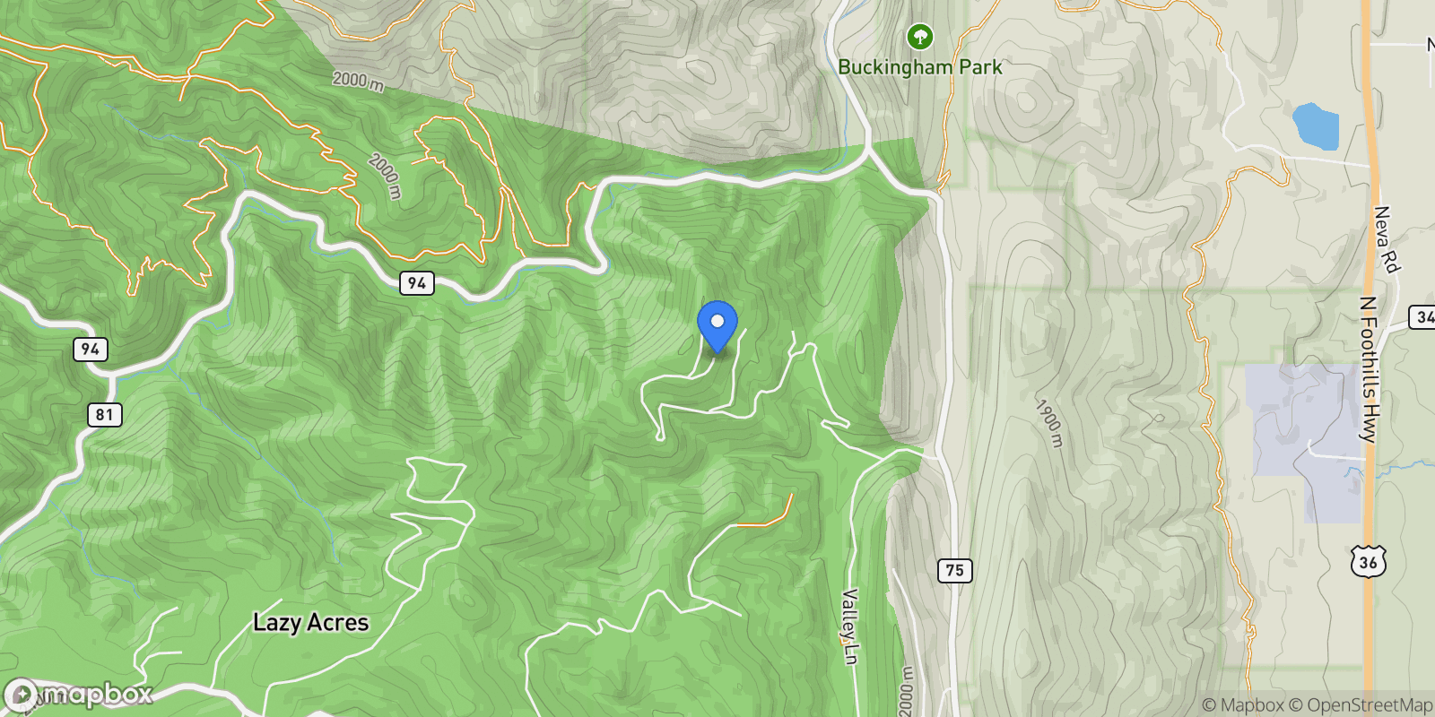 Map showing 1426 Rembrandt Rd , Boulder, CO 80302, Boulder, Colorado, United States.