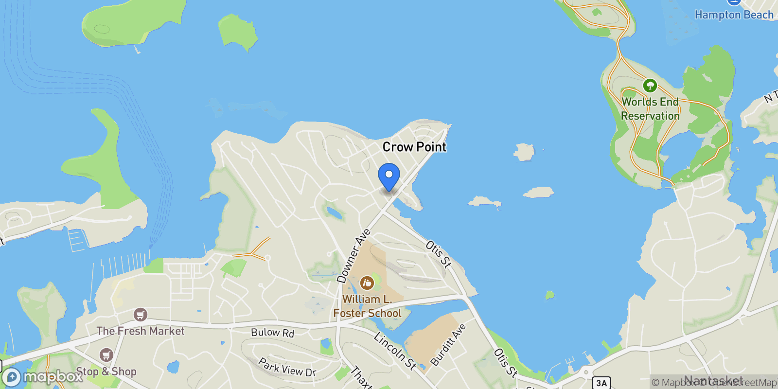 Map showing 6 Whiton Ave, Hingham, MA 02043, Hingham, Massachusetts, United States.
