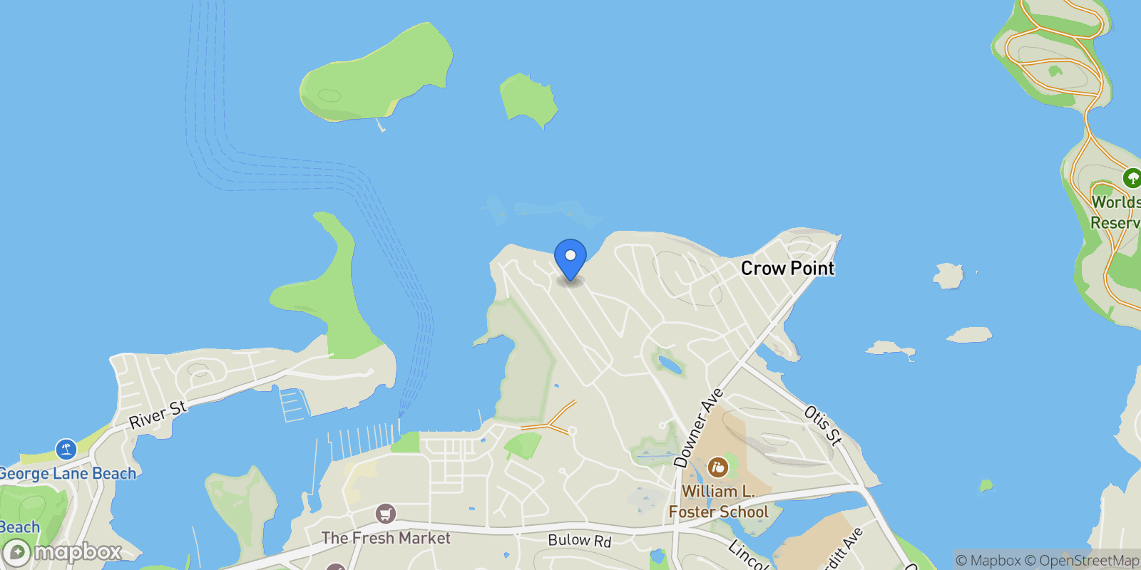 Map showing 16 Foley Beach Road, Hingham, MA 02043, Hingham, Massachusetts, United States.