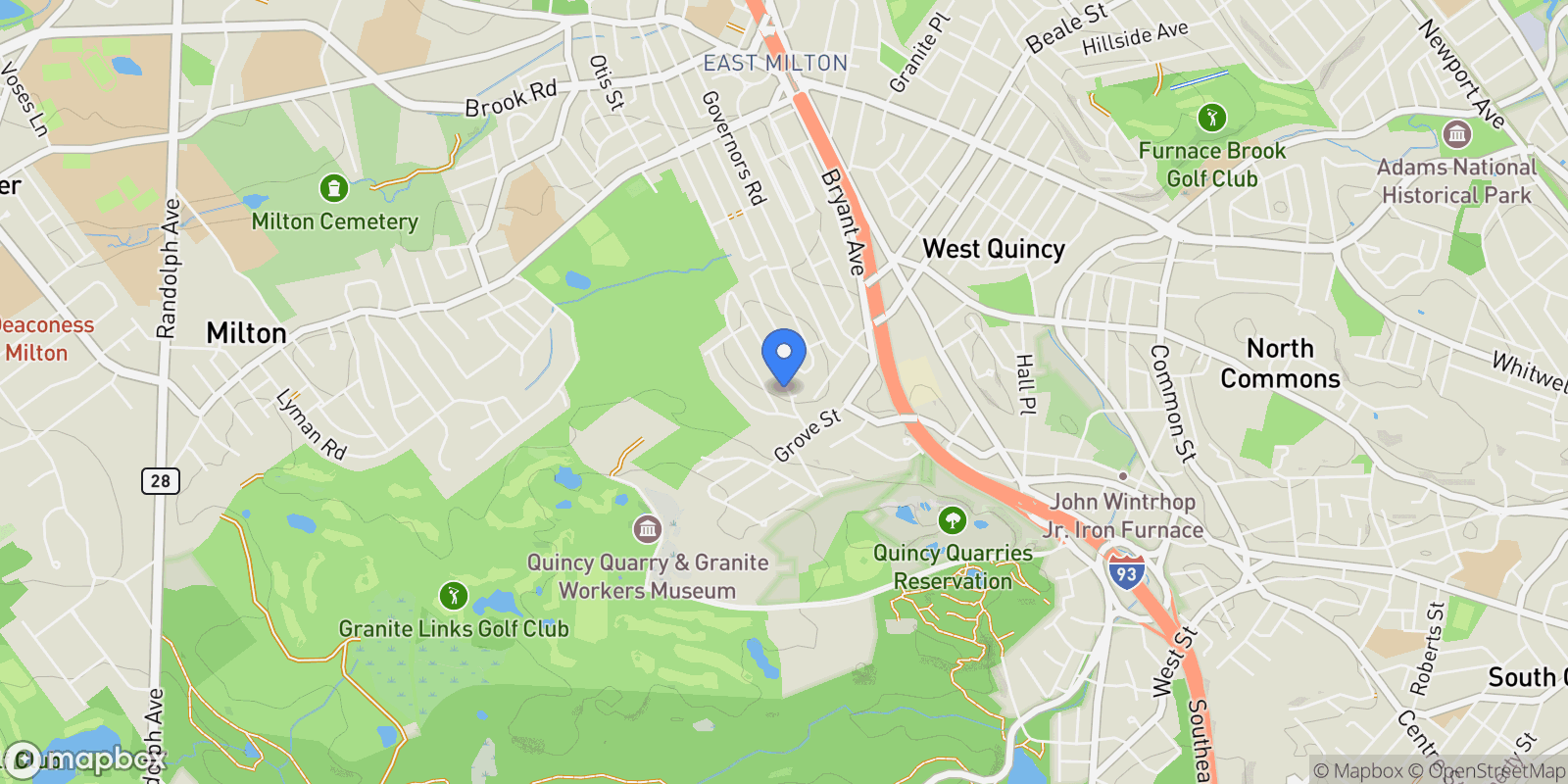 Map showing 111 Shawmut St, Quincy, MA 02169, Quincy, Massachusetts, United States.