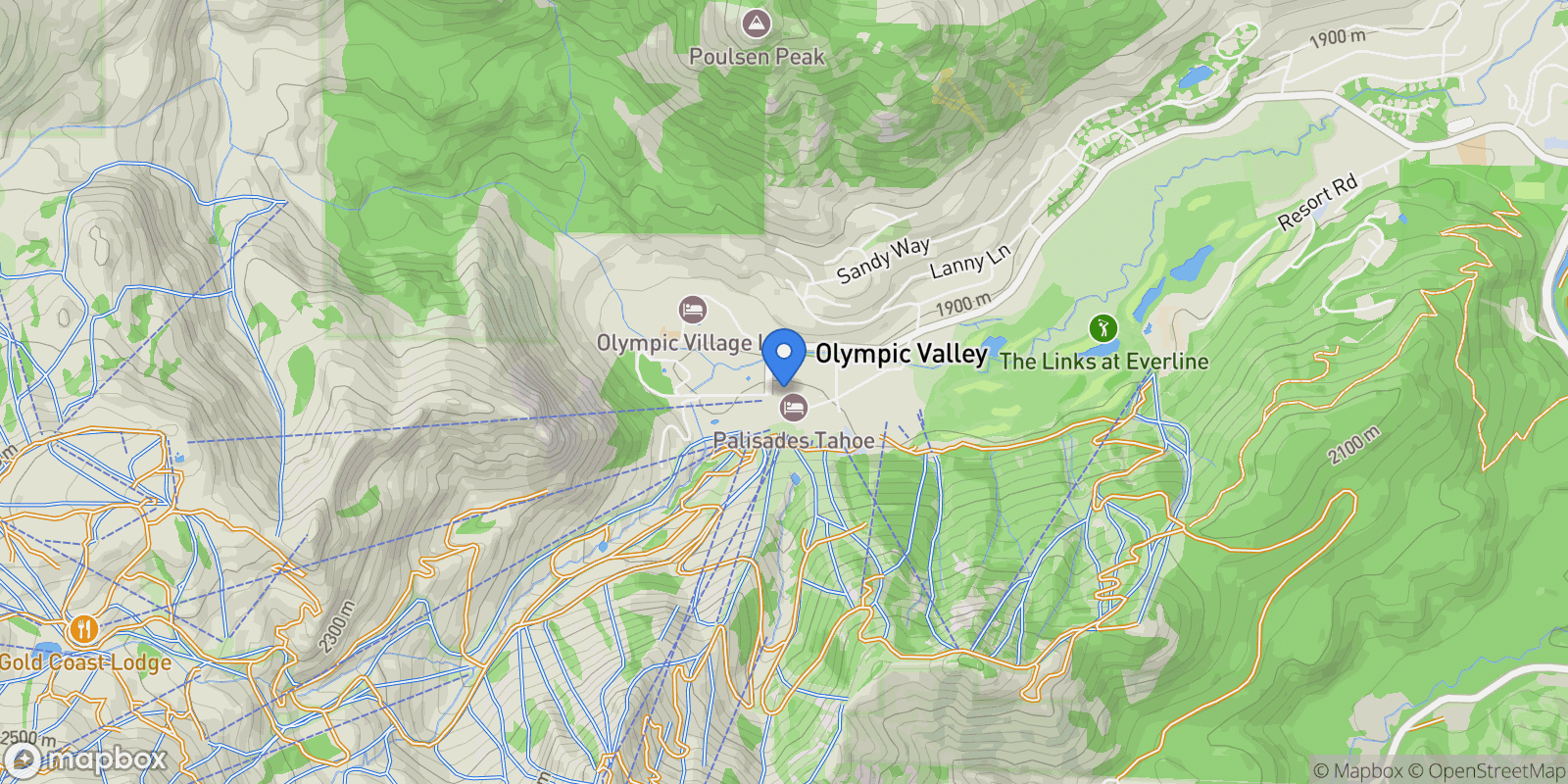 Map showing 1985 OIympic Valley Road #2-419, Olympic Valley, CA 96146, Olympic Valley, California, United States.
