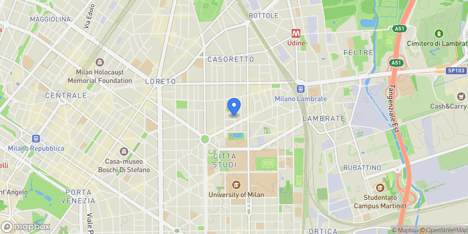 Map showing Via Felice Poggi, 7, 20131 Milano MI, Italy, Milan, Lombardy, Italy.