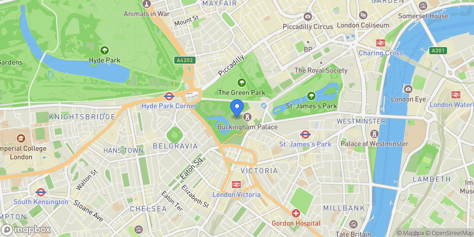 Map showing London, England, United Kingdom.