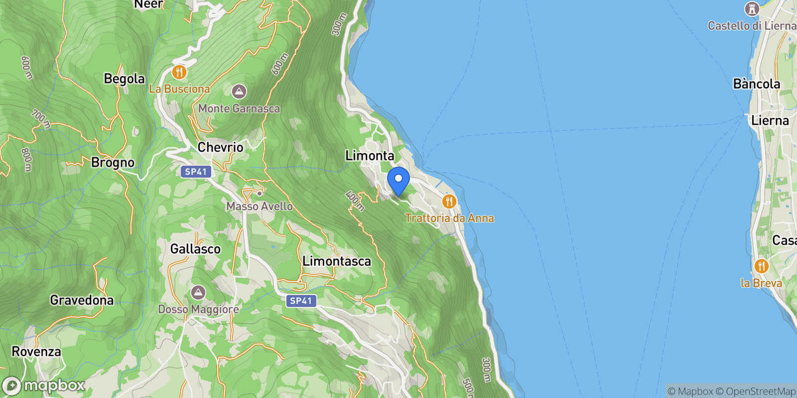 Map showing Viale S. Ambrogio, 23865 Limonta LC, Italy, Limonta, Lombardy, Italy.
