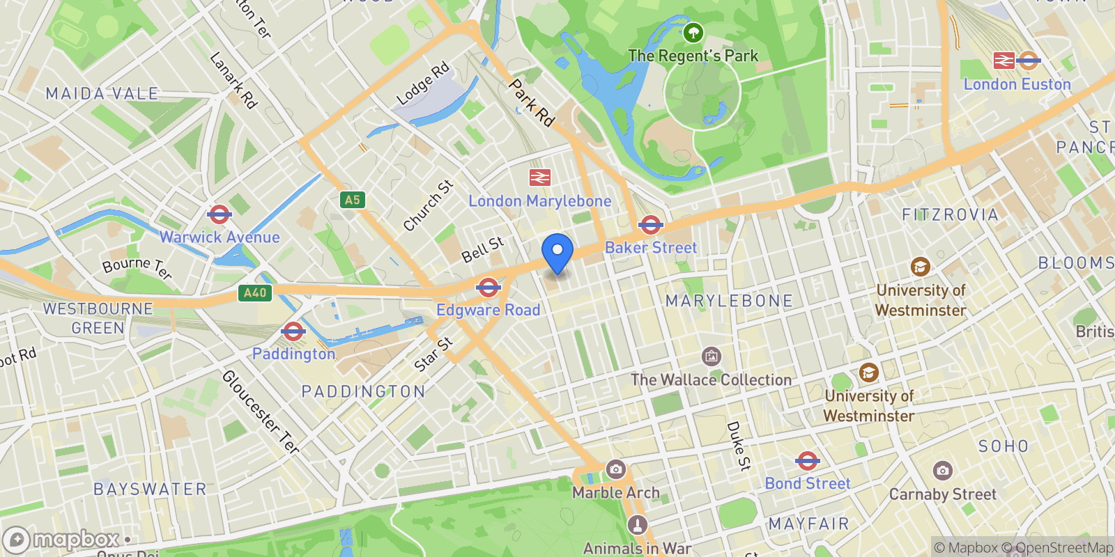 Map showing London, England, United Kingdom.